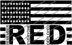 R.E.D.,Remember Everyone Deployed,Support Our Troops,Flag,Stickers,Vinyl Decal
