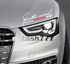 Sports Mind Powered by TOYOTA SPORT Camry Corolla Decal sticker emblem WHITE/RED