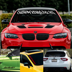 Custom Windshield Sticker GRAFFITI Car Truck Rear Window Decal Side Banner Lower