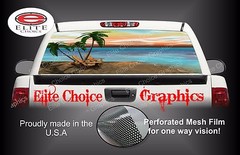 Beach Scene Dusk Rear Window Graphic Decal Sticker Truck Van Car SUV