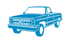 1985 C20 Chevy Pickup Chevrolet Vinyl Decal Your Color Choice Sticker