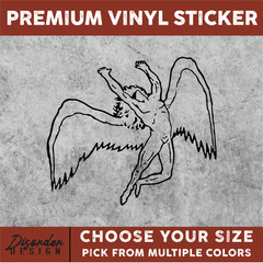 LED ZEPPELIN ICARUS [VINYL STICKER]-for Car/Truck WINDW-LAPTP-FLDR-U PCK CLR/SZE