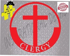 Clergy With Cross Vinyl Die Cut Decal Religion Choose Color # 232 (5.5″ x 5.5″)