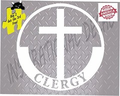 Clergy With Cross Vinyl Die Cut Decal Religion Choose Color # 232 (5.5″ x 5.5″)