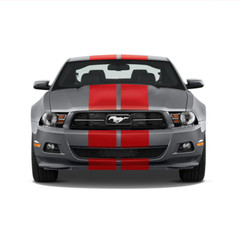 GT 500 Dual 11″ Racing Stripes Self Healing Vinyl fits Ford Mustang 2010 to 2014