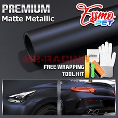 ESSMO PET Matte Metallic Blackish Blue Car Vehicle Vinyl Wrap Decal Sticker
