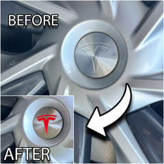 Custom Fit TESLA Model Y 3 S Wheel Rims Hubcup Covers Emblem Logo Decal Sticker