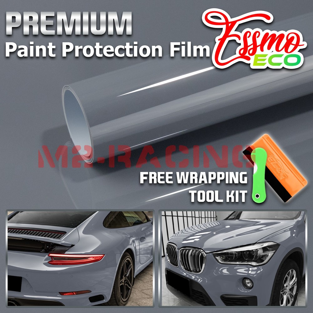 1FTx5FT PPF Gunmetal Gray Gloss Color Vinyl Paint Protection Film Scratch Wrap