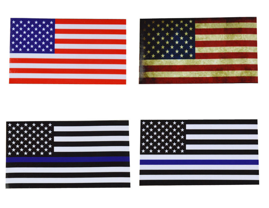 Choose Color AMERICAN FLAG 4-1/2″ x 2-1/2″ Sticker