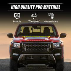 Black Exterior Front Hood Trim Sticker Decal For Nissan Frontier 2024+ US