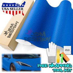 Matte Glitter Intense Blue Frosted Sparkle Sticker Decal Sheet Car Vinyl Wrap