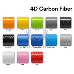 4D Carbon Fiber Black Semi Glossy Vinyl Wrap Decal Sheet Bubble Free Sheet Film