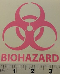 NEW LIME GREEN BIOHAZARD LOGO WARNING DANGER ZOMBIE OUTBREAK VINYL DECAL STICKER
