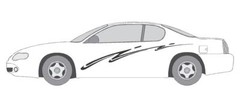 VINYL GRAPHIC #A1128 DECAL VEHICLE CAR TRUCK CROSS OVER SUV VAN SEMI MODERN AUTO