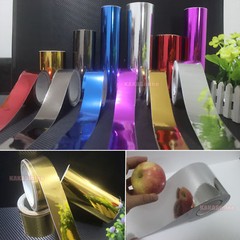 Smooth Mirror Chrome Tape Decors Glossy Car Vinyl Wrap Trips Sheet Sticker US