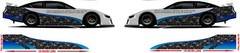 Race Car Side Wrap Laminated Print Modified super stock St-82 Bone Collector Blu