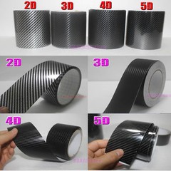 Tape 4in x 50FT Chrome Mirror Matte 3D 4D 5D Carbon Fiber Vinyl Wrap Sticker CF
