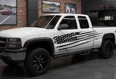 2X Large American Flag Side Decals Vinyl Graphics Stickers for truck car suv van