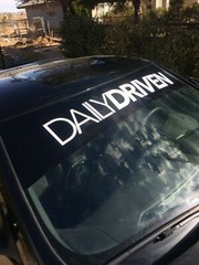 DailyDriven universal windshield banner sticker visor