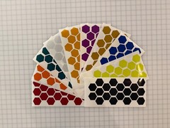 20 Reflective 1.75″ x 1.52″ ELG Hexagons (10 Different Colors) Sticker Decal