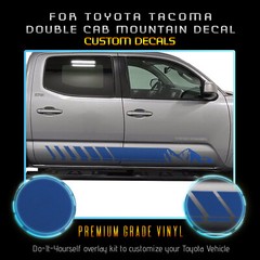 For 2016-2021 Tacoma Double Cab Side Graphic Overlay Decal Satin Metallic Vinyl