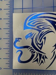 2 Tribal Decal Aztec Mexican Flag Chrome Royal Blue Bumper Stickers Truck Window