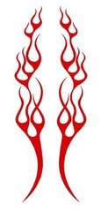 FLAME #72 DECAL VINYL GRAPHIC CAR TRUCK BLAZE SUV SEMI CROSS OVER FIRE HOOD VAN