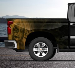 Mist Sexy Woman Orange Truck Wrap Vinyl Bed Side Graphic Decal Tailgate DS PS US