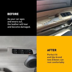 2/4Pcs Front Armrest Door Panels Cover Fit 2007-2012 CR-V CRV Honda Leather Gray