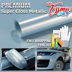 ESSMO PET Super Gloss Metallic Crystal Blue Vehicle Vinyl Wrap Decal Like Paint