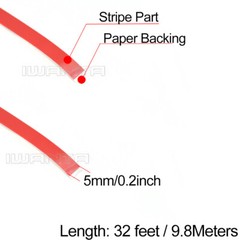 1/5″ 5mm Red & Yellow Pinstriping Pin Stripe DIY Line Vinyl Tape Decal Sticker