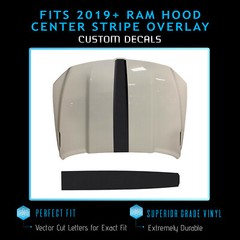 For 2019-2021 Ram 1500 Crew Cab Hood Center Stripe Accent Overlay – Matte Vinyl