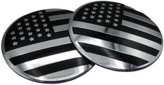 2x American Flag Sticker Decal Fender Emblem Aluminum Dome Shape Car Truck 2.20″