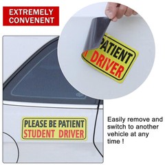 3 Pcs Car Bumper Sticker Decal Student Driver Magnet Car Signs Please Be Patient