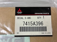 MITSUBISHI OUTLANDER ECLIPSE 14-22 S-AWC TAILGATE REAR STICKER BADGE NAME PLATE
