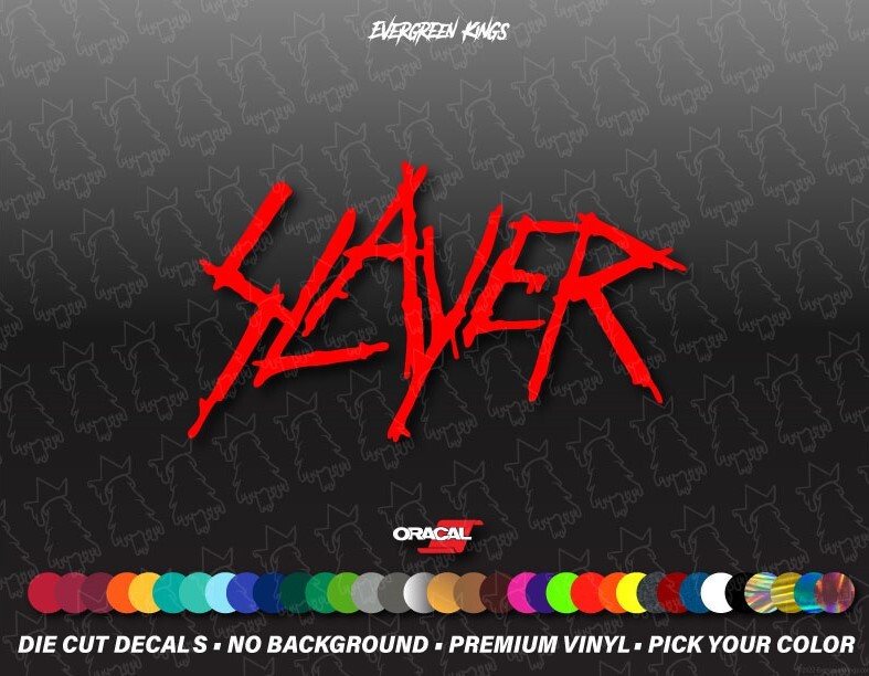 SLAYER Band Heavy Metal Music Vinyl Die Cut Car Logo Decal Sticker – US SELLER