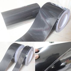 Air Release Car Black 5D Glossy Mirror Carbon Fiber Vinyl Decal Wrap Sticker AB