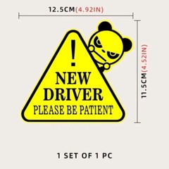 Warning Mark, Yellow New Driver Please Be Patient