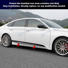 Door Sill Side Skirt Lower Stripe Sticker For Honda Accord 10th Glossy Black