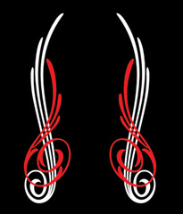 Pinstriping Decals – Scroll Pinstriping – 10″ x 3″ – Set of 2 – Free Shipping!