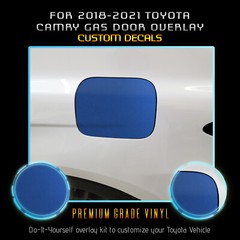 For 2018-2021 Toyota Camry Gas Door Overlay Graphic Decal Satin Metallic Vinyl