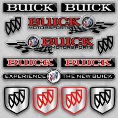 Buick GS Gran Motors Sport Car Medal Logo Stripe Sticker Vinyl 3D Decal Decor