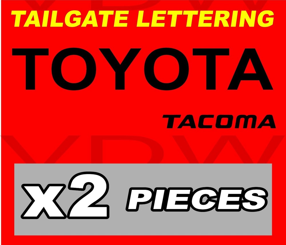 TOYOTA TACOMA TAILGATE Vinyl Decal Sticker BLACK 24″