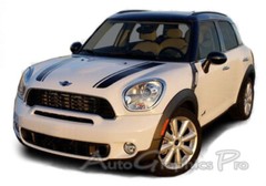 Countryman Hood Racing Vinyl Graphics Decals Stripes for 2010-2016 Mini Cooper