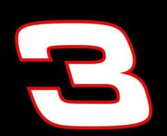 Dale Earnhardt Sr. #3 Decal 5″ Vinyl Decal Sticker Car Racing Nascar Daytona