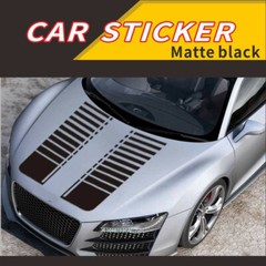 Car Hood Bonnet Decal Stickers Trim Long Stripe Waterproof Self-adhesive 2Pcs