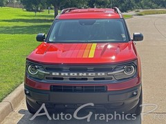 2021-2024 Ford Bronco Sport Stripes Side Decals SUNSETTER DIGITAL RED Graphic