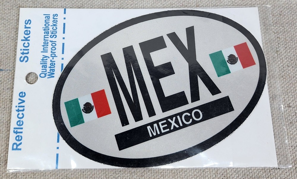 NEW Mexico Oval Reflective Sticker Decal Auto Bumper RV Country Flag Waterproof