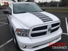 For Dodge Ram 1500 Graphics Raceway Side And Hood Stripes Decals Vinyl 2009-2018
