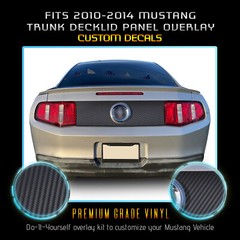 For 2010-2014 Mustang Trunk Rear Deck Overlay Accent Vinyl Decal 3D Carbon Fiber